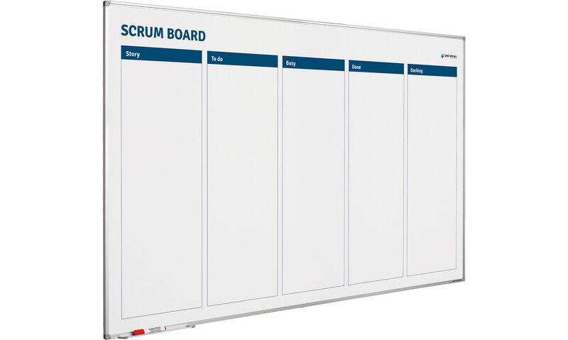 Whiteboards with Scrumboard design