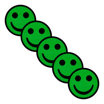 Scrum Smiley Magneten 5cm Groen Diagonaal