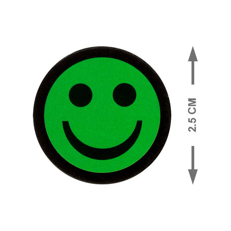 Smiley Magneet 2,5 cm Maat