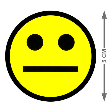 Scrum Smiley Magneet 5cm Geel Maat