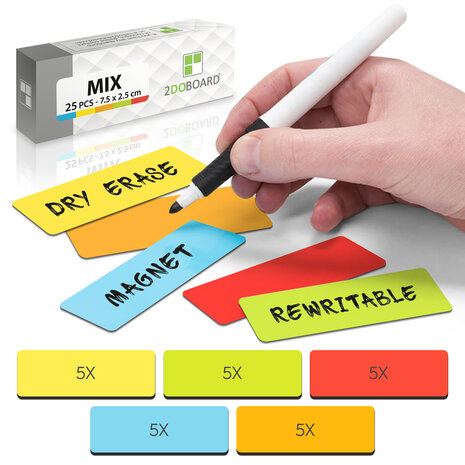Planbord magneten 7,5 x 2,5 cm 2DOBOARD