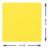 Vierkant Magneet 2,5 cm Geel