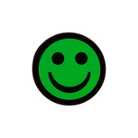 5 Groene Smiley Magneten 2,5 cm