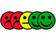 5 Smiley Magneten Mix 5 cm