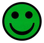 5 Groene Smiley Magneten 5 cm